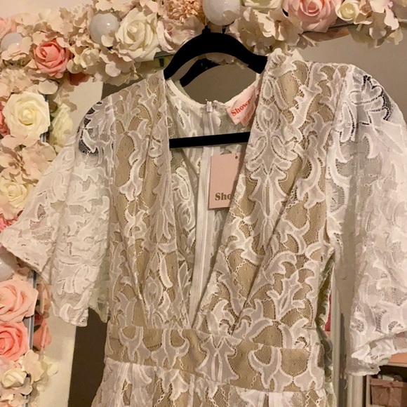 🚫SOLD ON DEPOP🚫 White lace romper - Picture 3 of 9